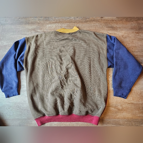 Vintage 80s 90s OshKosh B'Gosh Colorblock Adult Sweatshirt Womens size Large - Picture 12 of 13